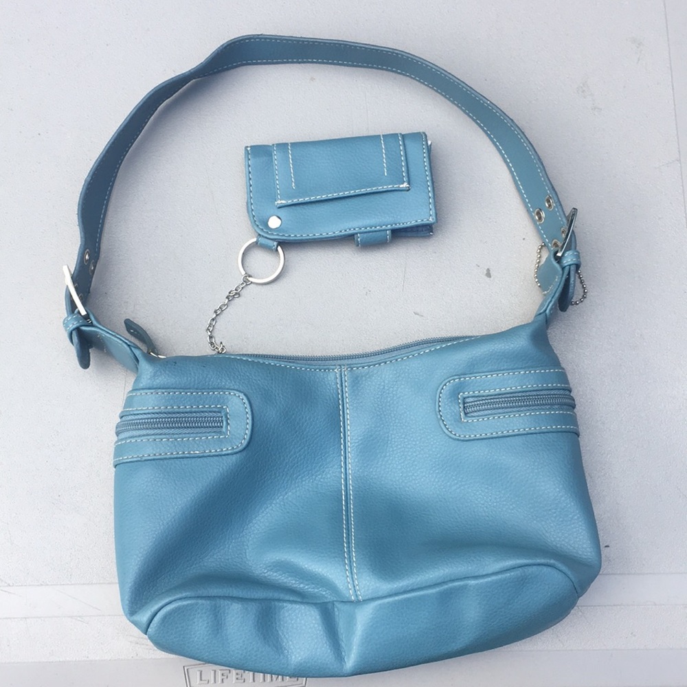 Teal shoulder bag small excellent used condition